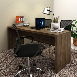 Escrivaninha Mesa para Escritório e Home Office 180cm Me4185 Tecnomobili Nogal