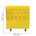 Ver imagem 3 de Cabeceira Estofada Cama Box Solteiro 90cm París Suede Amarelo- Mabe Magazine