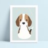 Quadro infantil quarto bebê animal cachorro filhote - 1