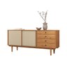 Buffet Aparador Sala Madeira Retrô 4 Gavetas Freijó Simona Idimex - 9