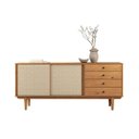 Ver mais imagens de Buffet Aparador Sala Madeira Retrô 4 Gavetas Freijó Simona Idimex