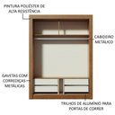 Ver imagem 6 de Guarda-roupa Solteiro Madesa Dallas Plus 2 Portas de Correr com Espelho 4 Gavetas
