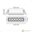 Ver imagem 3 de Luminária Soul de Embutir 24° Preto Led 2700k Luz Quente 10w 590lm Bivolt