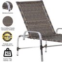 Ver imagem 2 de 2 Cadeiras Espreguiçadeiras e Mesa Confortável para Piscina Argila