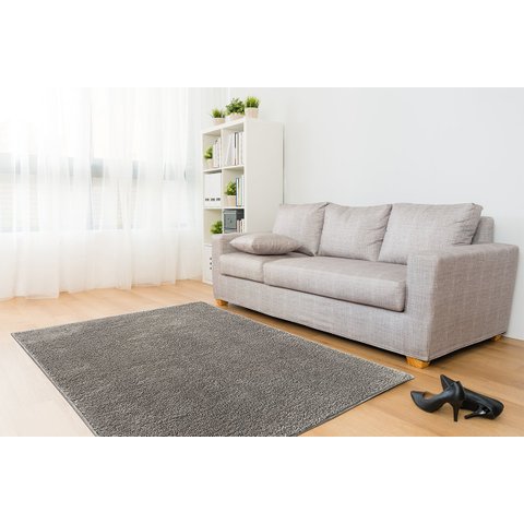 Tapete Vip Class Pêlo Baixo Antiderrapante - Cinza - 150cm Redondo