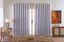 Ver imagem 1 de Cortina Jacquard Luxo em Tecido Semi Blackout Sala 2,70x2,30:cinza