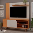 Ver imagem 4 de Painel Florida para TV até 50" 1 Prateleira Cinamomo/Branco