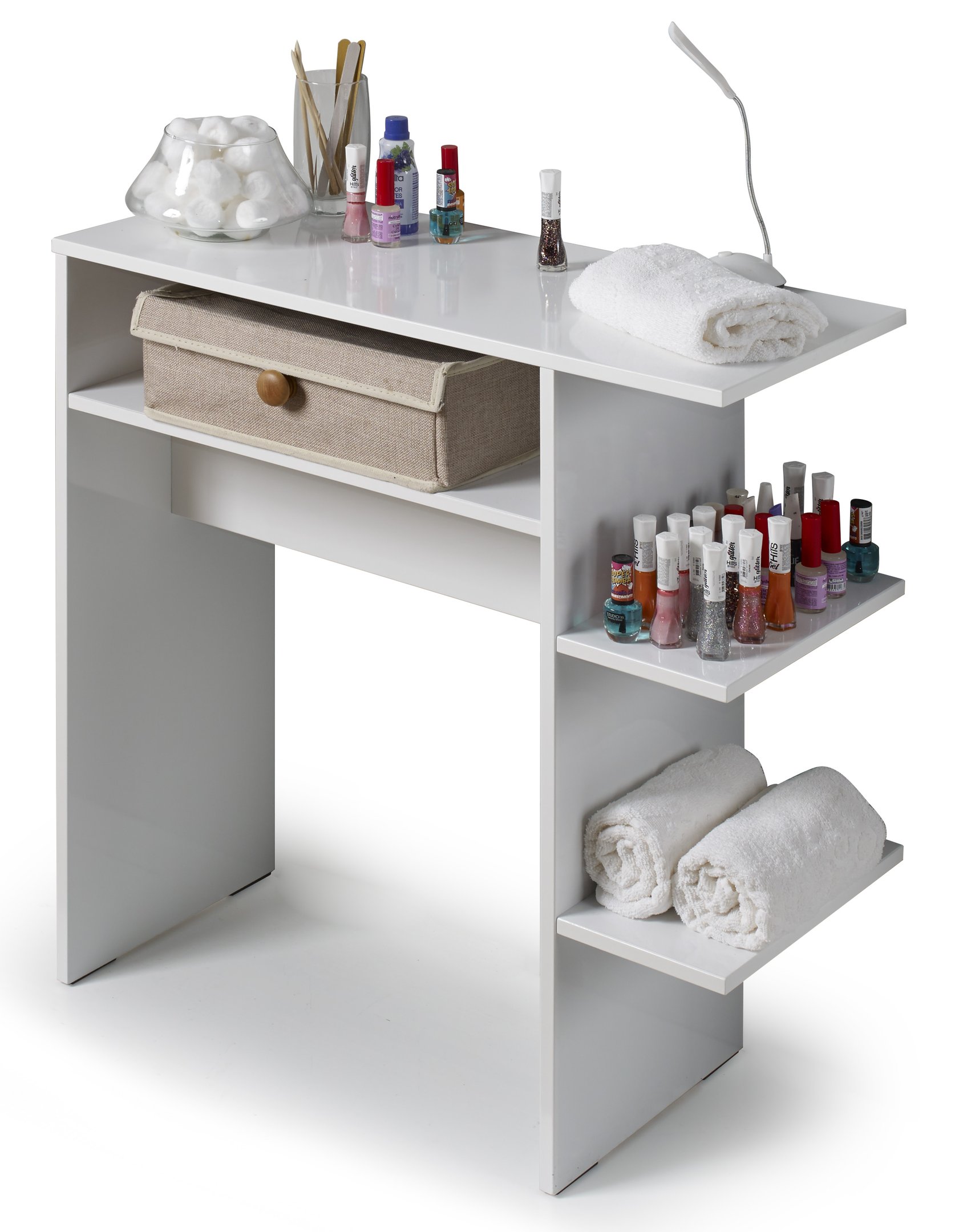 Mesa de Manicure Decorativa Útil Alta Qualidade Branca Mdf