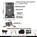 Ver imagem 2 de Kit 6 Chapinhas Chapa Inclinada 10º com Tubo Fixação Pés Palito Rosca 5/16 Zincada Gran Belo Produto