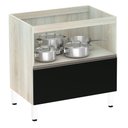 Ver imagem 2 de Balcão de Cozinha sem Tampo 80cm Misto 1 Porta Basculante e 1 Gavetão Luci Luciane Móveis