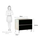 Ver imagem 3 de Balcão de Cozinha sem Tampo 80cm Misto 1 Porta Basculante e 1 Gavetão Luci Luciane Móveis