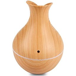 Umidificador Purificador De Ar Aromatizador 130 ml Botão Touch Ultrassónico CONE (Marrom Claro) - 2