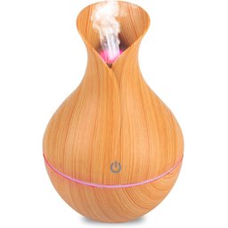 Umidificador Purificador De Ar Aromatizador 130 ml Botão Touch Ultrassónico CONE (Marrom Claro) - 6