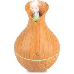 Umidificador Purificador De Ar Aromatizador 130 ml Botão Touch Ultrassónico CONE (Marrom Claro) - 3