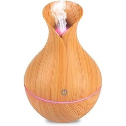 Umidificador Purificador De Ar Aromatizador 130 ml Botão Touch Ultrassónico CONE (Marrom Claro) - 1