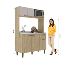 Ver imagem 5 de Cozinha Compacta Júlia 120cm Dourado/Fumê - J Carvalho