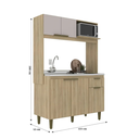 Ver imagem 4 de Cozinha Compacta Júlia 120cm Dourado/Fumê - J Carvalho