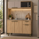 Ver imagem 1 de Cozinha Compacta Júlia 120cm Dourado/Fumê - J Carvalho