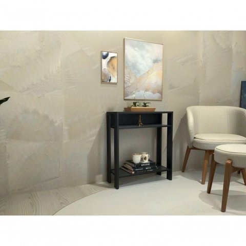 Aparador Mesinha Mesa de Apoio Mesa de Impressora Escritório Cozinha Refeitório Preto com
