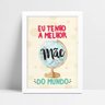 Quadro com moldura dia das maes madeira - 1