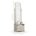 Ver imagem 3 de Toucador Porto de Siena 2 Gavetas com Espelho MDP Off White Casah