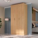 Ver imagem 1 de Guarda Roupa Ravi em Mdf 3 Portas 2 Gavetas 120,5x232,2cm Olmo 1120