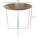 Ver imagem 3 de Mesa Prime 4 Cadeiras Branco/Tabaco Linheiro Redonda BF Decor Prime Compacta