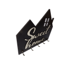 Ver imagem 1 de Porta Chaves Sweet Home Preto e branco formato casa