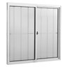 Janela de Correr 2 Folhas com Grade Integral Tecno Master Vidro Canelado 100x150cm - 1