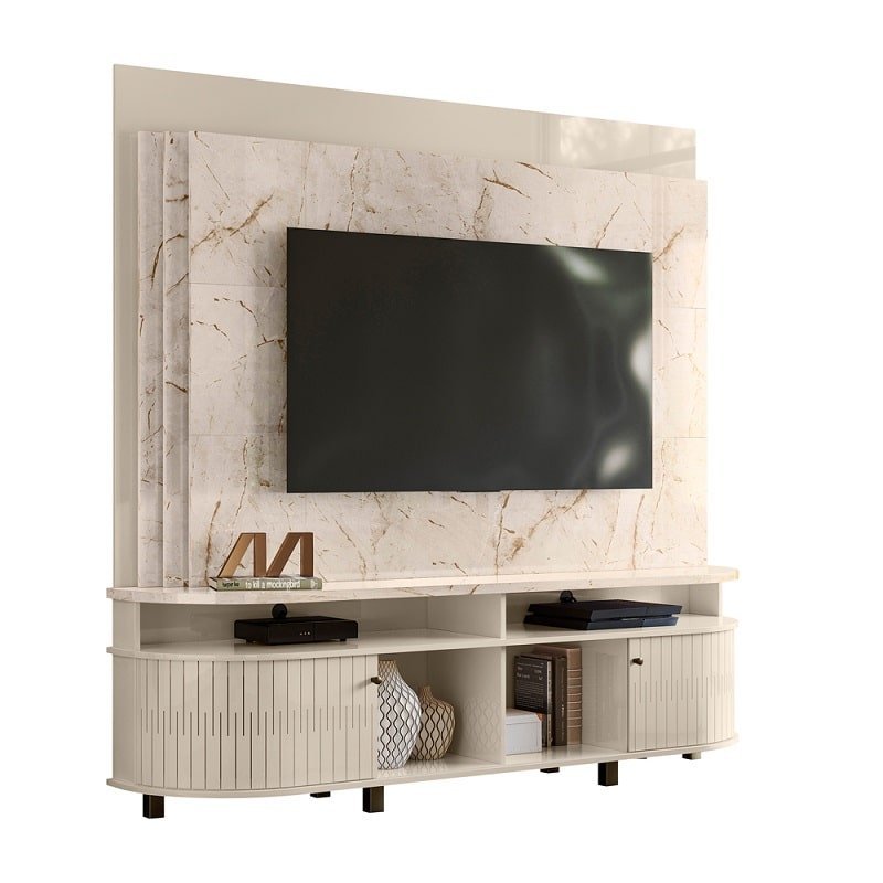 Home Theater Daytona para TV até 65 polegadas - Calacata/Off White - Madetec - 2