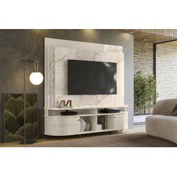 Home Theater Daytona para TV até 65 polegadas - Calacata/Off White - Madetec - 1