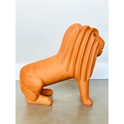 Escultura em Cerâmica Leão de Nuca. Artesanal, Produzido Pela Família do Mestre Nuca - 2