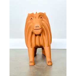 Escultura em Cerâmica Leão de Nuca. Artesanal, Produzido Pela Família do Mestre Nuca - 1
