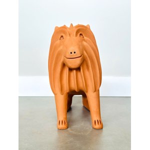 Escultura em Cerâmica Leão de Nuca. Artesanal, Produzido Pela Família do Mestre Nuca
