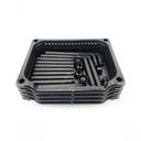 Ver imagem 3 de Prateleira Estante Fruteira Plástico Modular Multiuso 4 Andares Nitron Cozinha Lavanderia Cor:preto