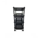 Ver imagem 5 de Prateleira Estante Fruteira Plástico Modular Multiuso 4 Andares Nitron Cozinha Lavanderia Cor:preto