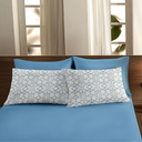 Ver imagem 6 de Jogo Lençol Queen Malha Confort 2 Fronhas Estampadas + 2 Fronhas Lisas Toque Macio Fio 30/1 Penteado