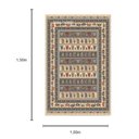 Ver imagem 3 de Tapete Persa Azul com Bege 100x150cm Ideal para Quarto e Sala