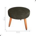 Ver imagem 5 de Conjunto Poltronas e Puff Anari Veludo Turkey Marrom