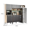 Ver imagem 7 de Armário Cozinha Compacta Arizona Smart Carraro - Carvalho/preto Carvalho/preto