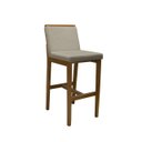 Ver imagem 2 de Banqueta Alta em Madeira Maciça Londres Linho Bege