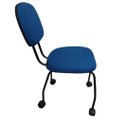 Ver imagem 3 de Cadeira Fixa com Rodizios Rodinhas Azul Popmov Palito Reta Rodizio