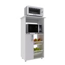 Ver imagem 2 de Balcão Armário para Forno e Micro com Fruteira Kely Branco