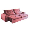 Ver imagem 1 de Sofá 4 Lugares Retrátil e Reclinável 2,5m Miami Jc Veludo Rose 538 JC Estofados Sofa Retratil Miami