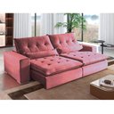 Ver imagem 2 de Sofá 4 Lugares Retrátil e Reclinável 2,5m Miami Jc Veludo Rose 538 JC Estofados Sofa Retratil Miami