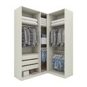 Ver imagem 3 de Guarda Roupa Modulado de Canto 5 Portas 3 Gavetas Bellagio Casa 812