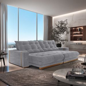 Sofá Retrátil Guaxupé 2,90m 05 Lugares Mola Ensacada Txr