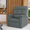 Ver imagem 1 de Poltrona do Papai Reclinável Cinza Suede Luanda Shop Jm