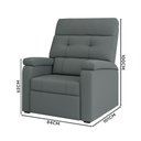 Ver imagem 4 de Poltrona do Papai Reclinável Cinza Suede Luanda Shop Jm