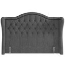 Ver imagem 4 de Cabeceira Cama Box Casal King 195 cm P05 Lisboa Linho Cinza Escuro - Lyam Decor